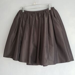 MULBERRY SILK, COTTON BLACK STRUCTURED MINI SKIRT, SIZE US, 6